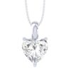 Silver-White-Gold -Plated-Heart-Solitaire-Pendant