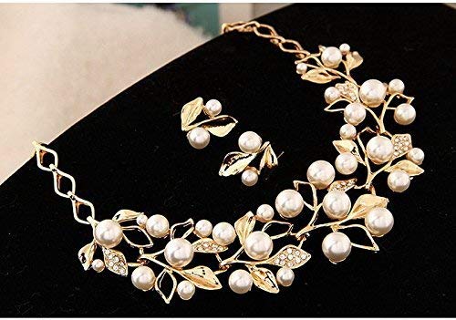 Jewellery-Sets-for-Women-Stylish-Latest-Pearl-Studded-Choker-Necklace-Jewellery-set-with-Earrings