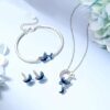 Italian-Designer-Platinum-Plated-Crystal-Butterfly-Earrings-Chain-Pendant-Necklace-Combo-Jewellery-Set