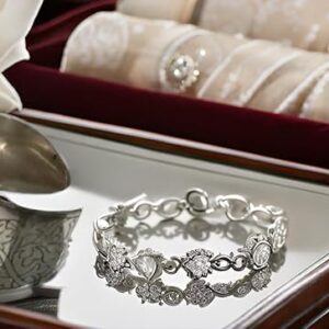 Brass-Cuff-Bracelet-Silver-Antiqque-with-Floral-Etched-Design-Free-Size