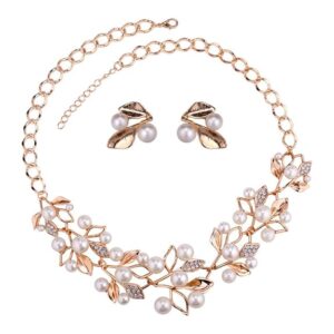 Jewellery-Sets-for-Women-Stylish-Latest-Pearl-Studded-Choker-Necklace-Jewellery-set-with-Earrings