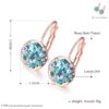 Earrings-For-Women-&-Girls|-Fashion-Blue-Crystal-Stone-Radiant-Clip-On-Drop-Earring