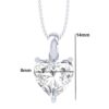 Silver-White -Gold- Plated- Heart -Solitaire- Pendant
