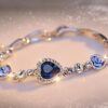 Magical-Love-Tripple-Heart-Bracelet-with-Crystal-Stones