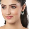 Women-Green-American-Diamon- Stud-Earrings