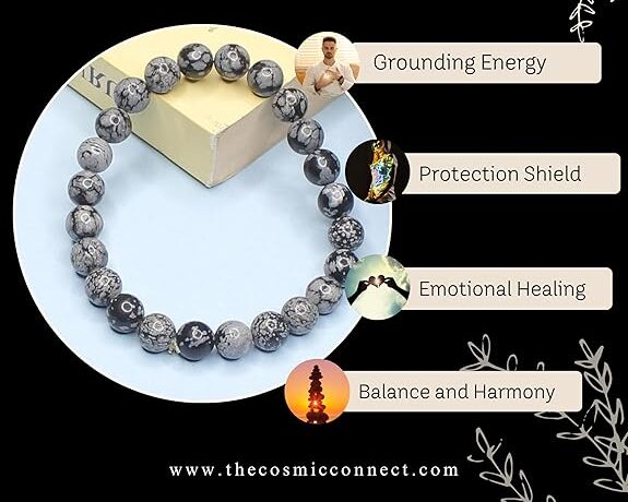 Natural-Snowflake-Obsidian-Crystals-Bracelets-Energized-and-Affirmed-Stone-Bracelets