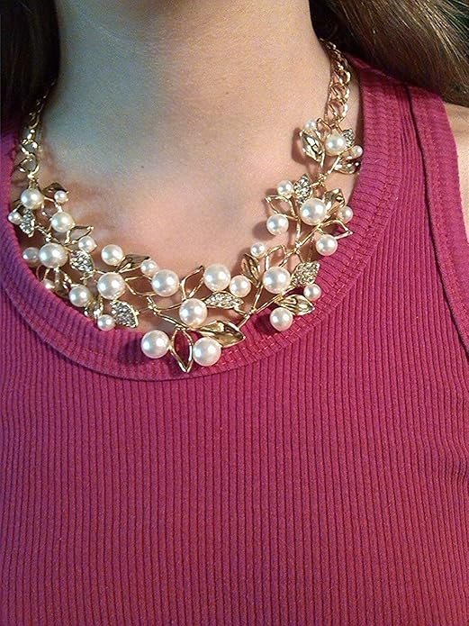 Jewellery-Sets-for-Women-Stylish-Latest-Pearl-Studded-Choker-Necklace-Jewellery-set-with-Earrings