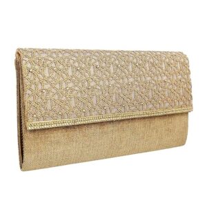 Women ANTIC GOLD Synthetic Clutch