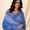 Women-Georgette-Sequin-Embroidery-work-Saree